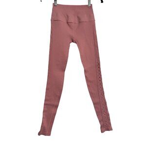 Spiritual Gangster Self Love Leggings Size XS  Pink High Waist Cut Out Design Le